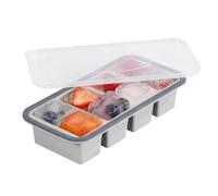 Reusable Freezer Molds - Silicone 11 Inch | Kitchen Tray with PP Lid - Soup Cubes, Ice Cubes, Whiskey Stones, Food Portions, Cocktails, Easy Release, Ice Cubes, Whiskey Stones, Food Portions