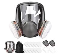 Reusable Full Face Full Face Cover 16 in 1 Gas Cover Organic Vapor Wide Field of View for Painting hine Polishing Welding and Other Work Protection