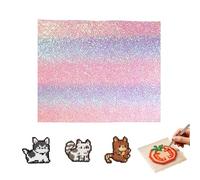 Reusable Fuse Bead Iron Mat - Heat Resistant Fusing Pad with Rainbow Glitter | Non-Stick Ironing Sheet for, Office, Home, Transfer Workbench, Classroom, Kids and Adults Crafting