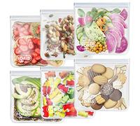 Reusable Gallon Freezer Bags - 6 Pack EXTRA THICK 1 Gallon Bags LEAKPROOF Gallon Storage Bags for Marinate Food & Fruit Cereal Sandwich Snack Meal Prep Travel Items Home Organization Storage…