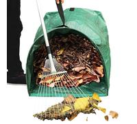 Reusable Garden Waste Bags - Foldable Vertical Trash Can Large Capacity Leaf Collection Bin | Garden Waste Rack, Reinforced Lawn Bag for Debr