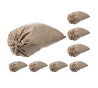 Reusable Garlic Bag Set with Drawstring Closure Made of Sturdy Burlap 8pcs Multi-Function Vegetable Holding Bag for Potato Storage and Sorting Small Objects, for Home and Outdoor