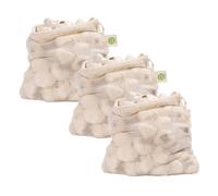 Reusable Garlic Storage Bags,Organic Cotton Garlic Mesh Bags with Drawstring,Washable Garlic Holder Storage,Perfect Garlic Onion Potato Storage Bags,Root Vegetable Sacks (3 Large)