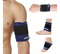 Reusable Gel Ice Pack Wrap with Strap - Hot & Cold Compress for Injuries, Elbow, Wrist, Arm, Foot & Ankle - Flexible Cold Pack for Swelling, Arthritis & Muscle Pain (9" x 4.5")