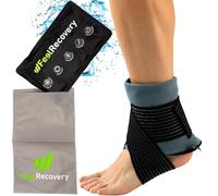 Reusable Gel Ice Packs Ankle & Foot Wrap (28x17 cm) - Hot & Cold Compress First Aid for Ankle Sport Injuries: Fractures, Sprains, Strains - Ice Bag Compress for Feet Pain Relief