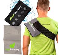 Reusable Gel Ice Packs for Back Pain (28x17 cm) - Hot & Cold Compress Wrap for Lower Lumbar Injuries: Post Surgery, Muscle Pain, Sciatica - Ice Bag Compress with Strap for Back Recovery