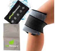 Reusable Gel Ice Packs for Knees Injuries (28x17 cm) - Hot & Cold Compress Wrap for Knee Sport Injuries: After Surgery, Fractures, Swelling - Ice Bag Compress with Strap for Knee Pain Relief