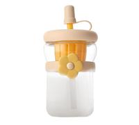 Reusable Glass Bottles - 500ml Juice Container for Beverage | Leak Proof Lid with Silicone Sleeve & Airtight Seal for Travel, Camping, Gym and School Hydration Portable Drinking Solutions