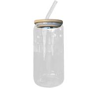 Reusable Glass Cup - Large Transparent Beverage Holder, Cold Drink Tumbler, Straw Friendly Glass, Multii Drink Container with Lightweight Build | Large Transparent Cup for Soda Iced Coffee Tea Wat