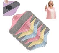Reusable Graphene Incontinence Pads, Leak-Proof & Waterproof Washable Incontinence Pads, Reusable Sanitary Pad for Elderly Women, Dry, Breathable and Comfortable, Pack of 6