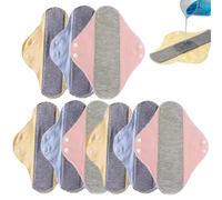 Reusable Graphene Incontinence Pads, Leak-Proof & Waterproof Washable Incontinence Pads, Reusable Sanitary Towels Pads, Graphene Sanitary Pad, Night Washable Cloth Menstrual Sanitary Towels (9PCS)