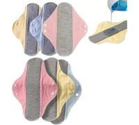 Reusable Graphene Incontinence Pads - Leak-Proof & Waterproof Washable Incontinence Pads, Reusable Sanitary Pad for Elderly Women, Dry, Breathable and Comfortable, Random Color (6 Pcs)