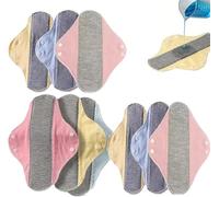 Reusable Graphene Incontinence Pads - Leak-Proof & Waterproof Washable Incontinence Pads, Reusable Sanitary Pad for Elderly Women, Dry, Breathable and Comfortable, Random Color (9 Pcs)