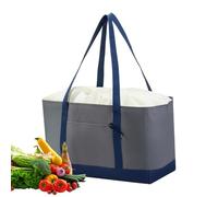 Reusable Grocery Bags - Waterproof Insulated Shopping Bag | Multi-Pocket Drawstring Tote Eco-Friendly Design for Home Kitchen Outdoor Camping Fishing Picnic Market Travel Women Men Family