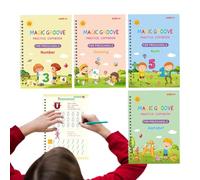Reusable Grooved Handwriting Workbooks - Magic Copybooks for Children, Toddler Writing Practice, Preschool Learning Activities, Letter Number Drawing Exercises | Preschool, Kindergarten, Early at Home