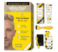 Reusable Hair & Beard Dye for Men - Lightest Blond | Up to 5 Uses, 7 Minutes | Natural Gray Coverage, No-Drip Cream with SkinArmour® - Cleverman