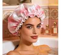 Reusable Hair Mask Cap, Double Layer Aluminum Shower Cap for Deep Conditioning Hair, Large Heat Shower-Cap Ideal for Long Thick-Hair, Floral&Striped