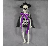 Reusable Halloween Decorations 36'' Halloween Skeleton Decorations,3ft Full Body Posable Skeleton Realistic Plastic Bones Movable Joints for Party Yard(B,40x15x5cm)