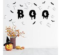 Reusable Halloween Decorations Halloween Bat Wall Stickers. Frightful for. Ideal for The Holiday. Appends Charm. Great Choice. Spooky Decor(C,32X24cm)