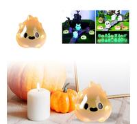 Reusable Halloween Decorations Micro Glow in The Dark Halloween Cute Pumpkin Decorations DIY Accessories Resin Trinket Skeletons(A,2. 4x2x2. 5cm)