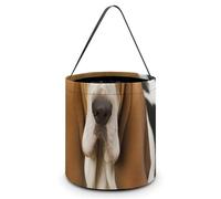 Reusable Halloween Tote Candy Bags Basset Hound Portable Snack Bag for Gifts Shopping