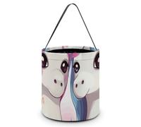 Reusable Halloween Tote Candy Bags Cute 2 Ponies Portable Snack Bag for Gifts Shopping