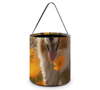 Reusable Halloween Tote Candy Bags Dogs Fight Depression Portable Snack Bag for Gifts Shopping