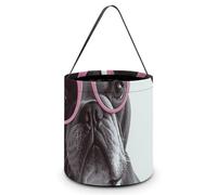 Reusable Halloween Tote Candy Bags French Bulldog Pink Glasses Portable Snack Bag for Gifts Shopping