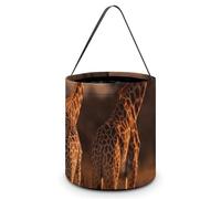 Reusable Halloween Tote Candy Bags Giraffe at Sunset Portable Snack Bag for Gifts Shopping