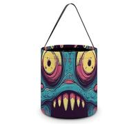 Reusable Halloween Tote Candy Bags Love Music Monster Portable Snack Bag for Gifts Shopping