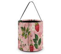 Reusable Halloween Tote Candy Bags Peach Strawberry Print Portable Snack Bag for Gifts Shopping