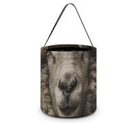 Reusable Halloween Tote Candy Bags Sheep Head Image Portable Snack Bag for Gifts Shopping