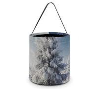 Reusable Halloween Tote Candy Bags Snow Pine Tree Christmas Portable Snack Bag for Gifts Shopping