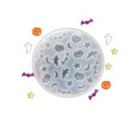 Reusable Halloweens Silicone Set Star Moon Pumpkin Bat Designs Baking Cake Chocolate Candy Easy Cleaning Halloweens Chocolate