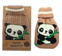 Reusable Hand Warmer Gel Pack With Knitted Cover - Panda
