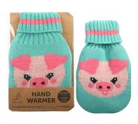 Reusable Hand Warmer Gel Pack With Knitted Cover - Pig