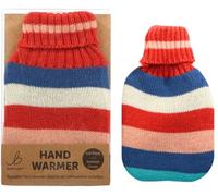Reusable Hand Warmer Gel Pack With Knitted Cover - Red Stripe