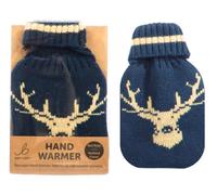 Reusable Hand Warmer Gel Pack With Knitted Cover -Stag