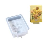 Reusable Handmade Moulds Silicone Crafting Molds Featuring Intricate Art and Portable Easel for Car Decorating Nonstick Making Mold