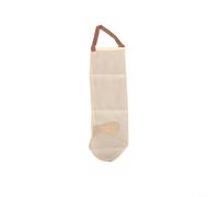 Reusable Hanging Mesh Produce Bags for Vegetables Onions Garlic Potatoes - 5-Pack Light Brown Polyester Storage Nets 45.5 X 11.5 Cm Breathable Zero-Waste Kitchen Organizer