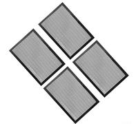 Reusable Heat Resistant Grill Mat 4 Pcs Nonstick PTFE Barbecue Mesh Plate for Gas Charcoal Electric Grills Air Fryer Cooking(Black36*42cmEdged)
