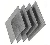 Reusable Heat Resistant Grill Mat 4 Pcs Nonstick PTFE Barbecue Mesh Plate for Gas Charcoal Electric Grills Air Fryer Cooking(Black36*42cm)