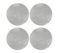 Reusable Heat Resistant Grill Mat 4 Pcs Nonstick PTFE Barbecue Mesh Plate for Gas Charcoal Electric Grills Air Fryer Cooking(BlackRound40cm)
