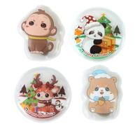 Reusable Heating Pad Pocket Warm Pack 4 Pieces Cute Cartoon Animal Pattern Heating Pack Long Lasting Hand Click Gel Warmers For Winter Sports