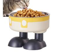 Reusable High Raised Cat Food Bowls, Sturdy Large Foot Tilted Raised Cat Bowl, Anti-Slip Elevated Cat Dog Food Bowls, Creative Cat Feeding Bowls for Food and Water, Indoor Cats