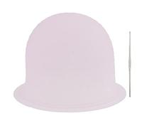 Reusable Highlighting Dye Hair Coloring Cap + Metal Hook, Pink