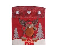 Reusable Holiday Chair Cover Santa Snowmans Designs Washable Fabric Simple Decoration Solution For Family Event Holiday Chair Slipcovers