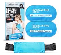 Reusable Hot and Cold Gel Ice Pack Wrap (2 Pack) - Hot and Cold Therapy Solution for Injuries - Adjustable & Flexible for Knees, Back, Shoulders, Arms, and Legs - Ice Packs for Injuries Reusable
