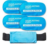 Reusable Hot and Cold Gel Ice Pack Wrap (4 Pack) for Injuries - Adjustable & Flexible for Knees, Back, Shoulders, Arms, and Legs - Reusable