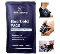 Reusable Hot Cold Gel Pack Packs - Evanmore Ice Heat Therapy Wrap Compress for Pain Relief from Injuries Sprains Inflammation, Headaches Muscle Pains Microwave Freezer 13 x 23cm (30)